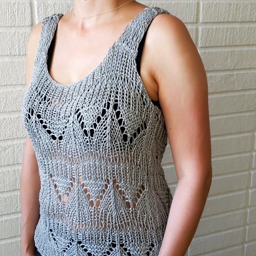 🚨Lumiere Knit Tank in Silver
